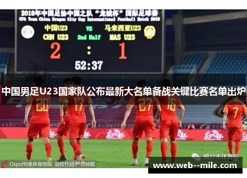 中国男足U23国家队公布最新大名单备战关键比赛名单出炉 中国男足U23国家队公布最新大名单备战关键比赛名单出炉